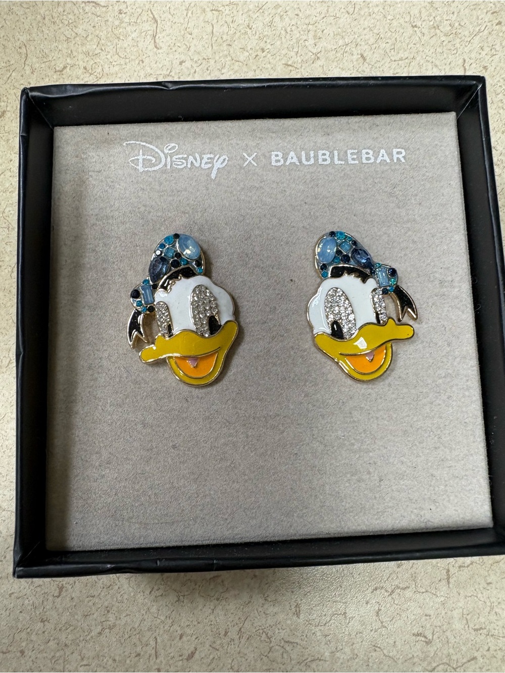 BaubleBar Disney Donald Duck Stud Earrings in Yellow, White and Blue